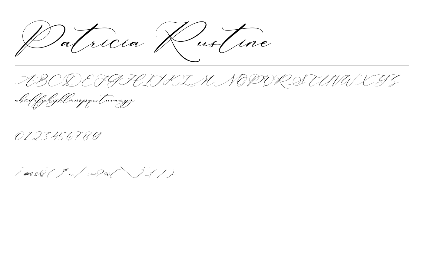 Patricia Rustine Font preview