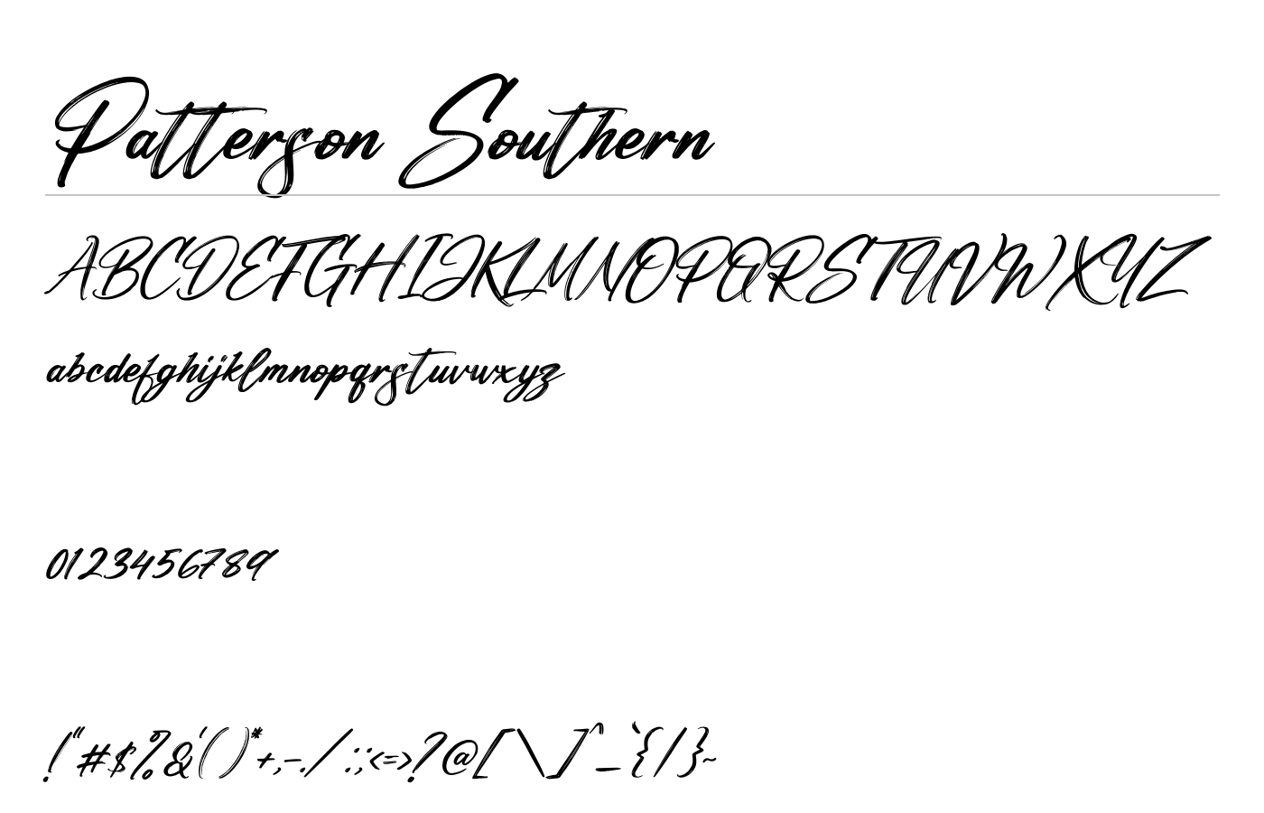 Patterson Southern Font preview