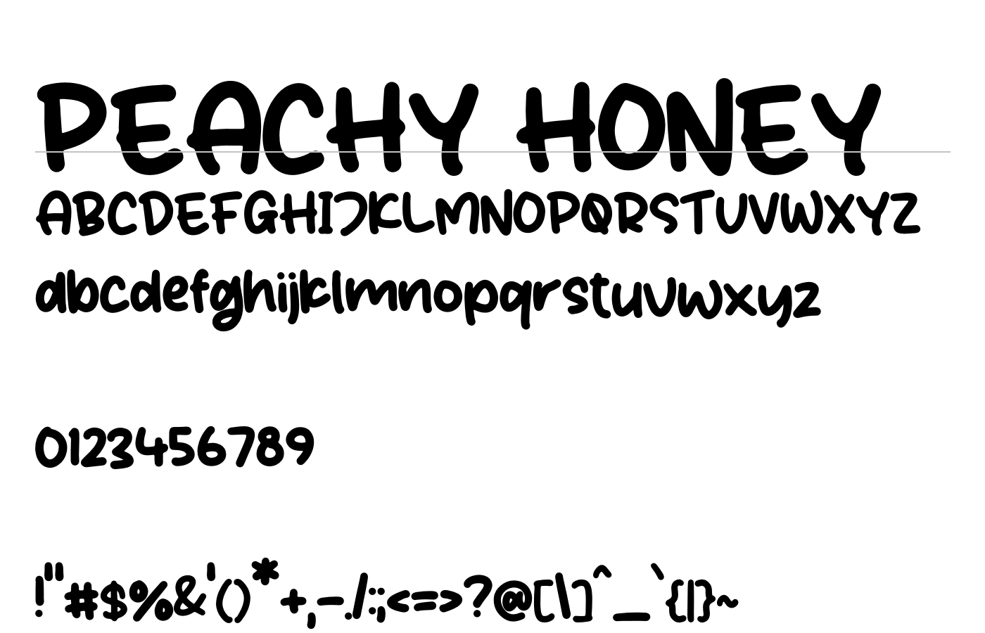 Peachy Honey Font preview