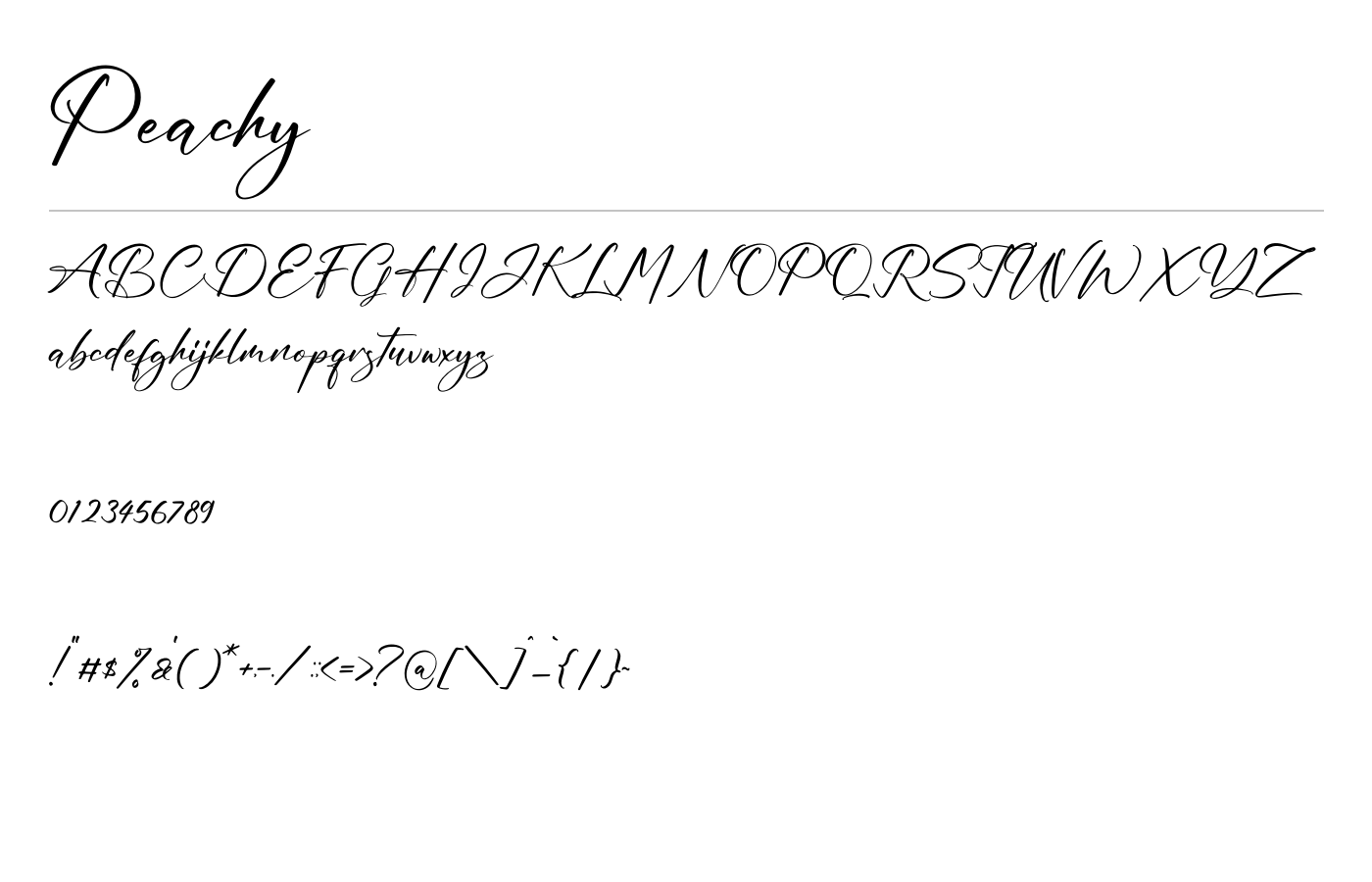 Peachy Font preview