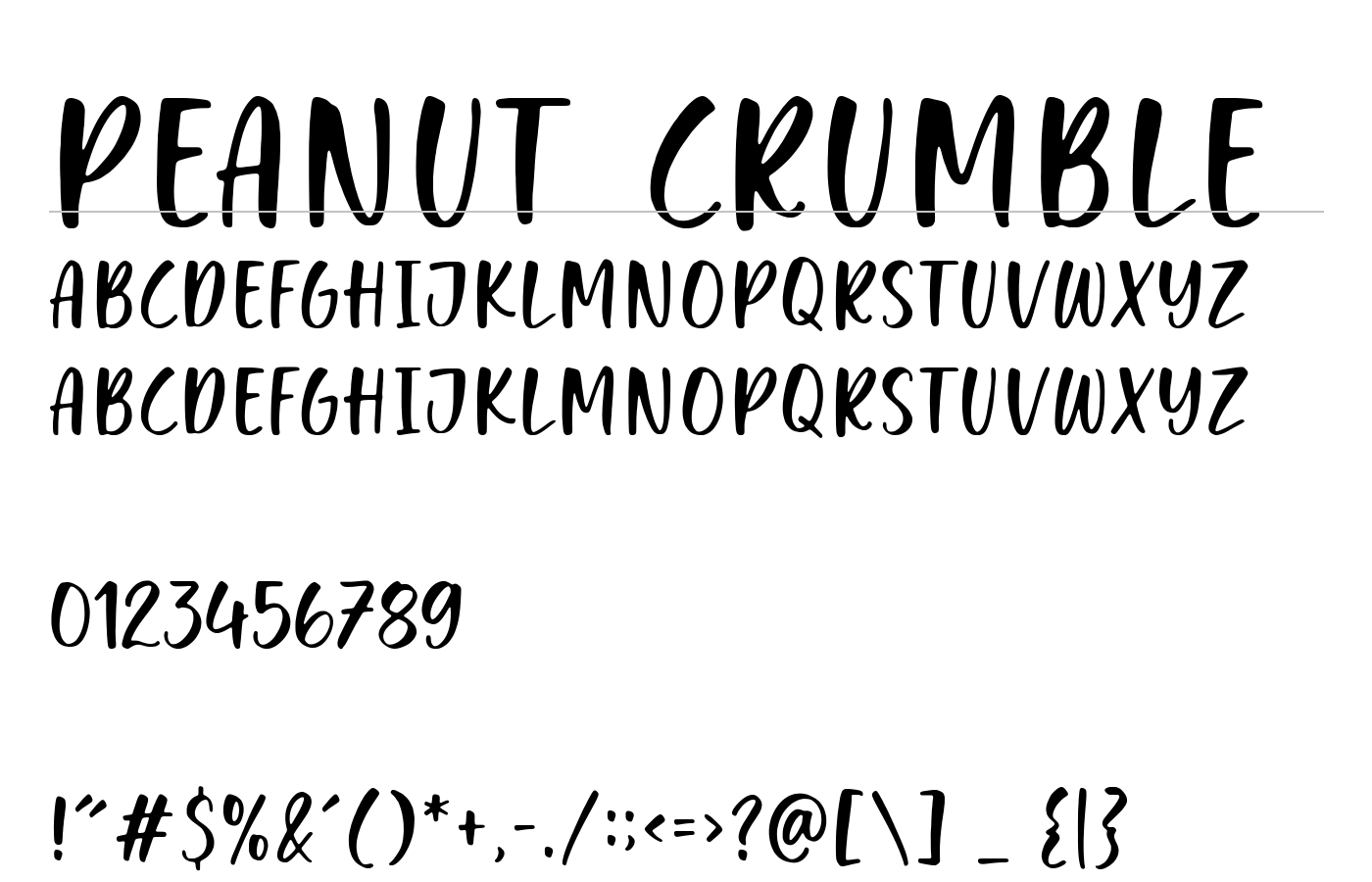 Peanut Crumble Font preview