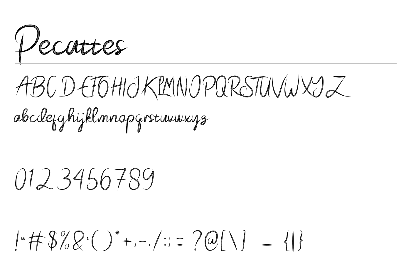 Pecattes Font preview