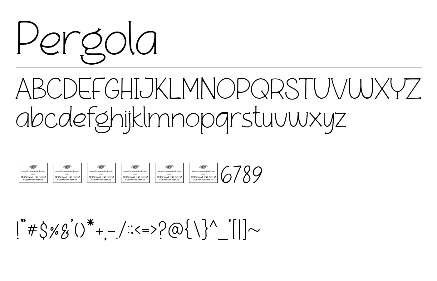 Pergola Font preview