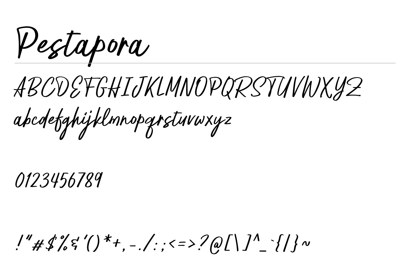 Pestapora Script Demo preview