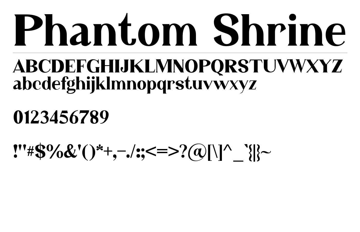Phantom Shrine Font preview