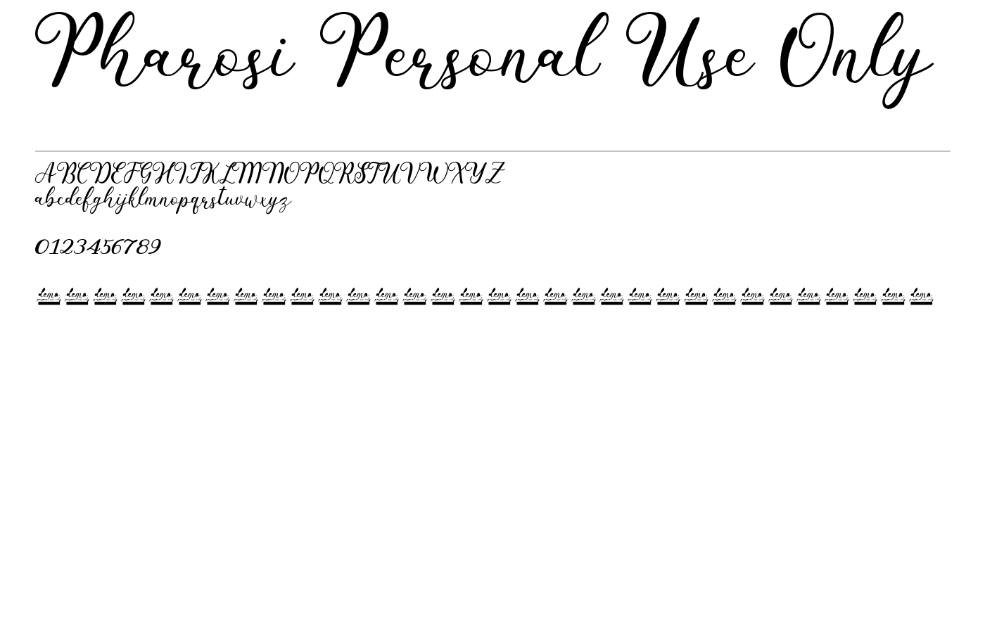 Pharosi Font preview