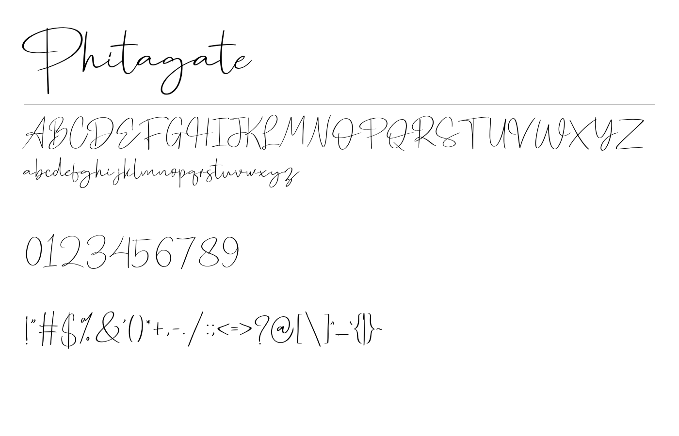 Phitagate Font preview