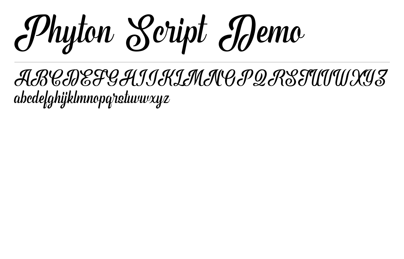 Phyton Combination Font preview