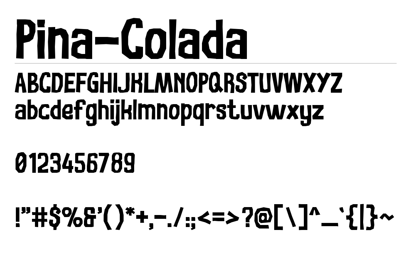 Pina Colada Font preview
