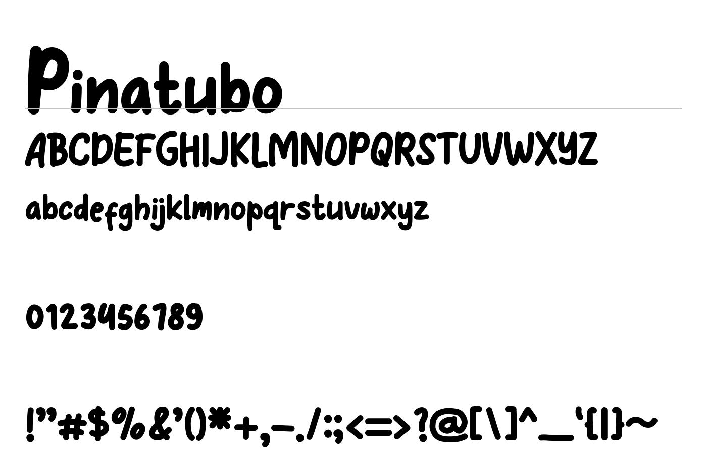 Pinatubo Font preview