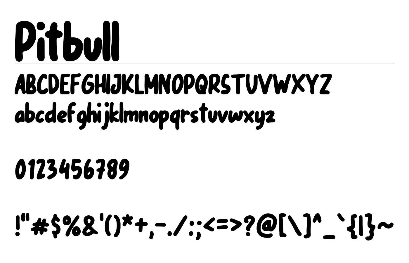 Pitbull Font preview