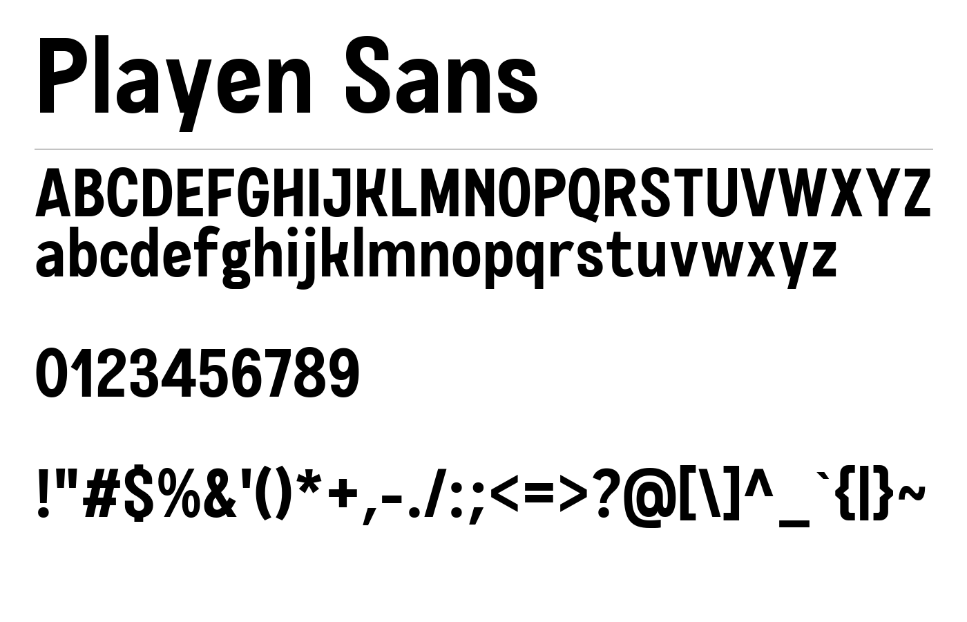 Playen Sans Font preview