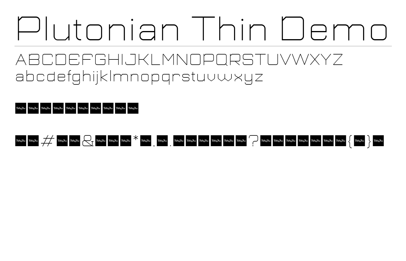 Plutonian Font preview