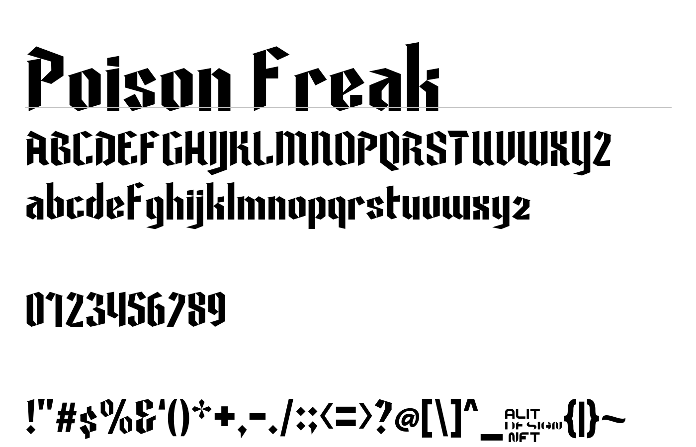Poison Freak Font preview