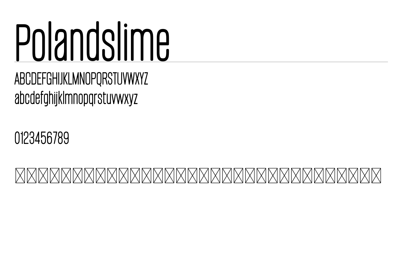 Polandslime Font preview