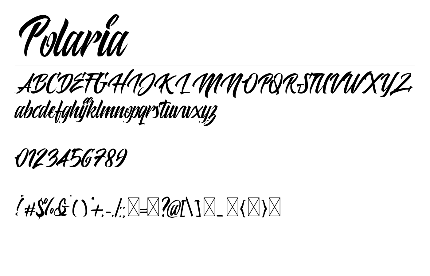 Polaria Font preview
