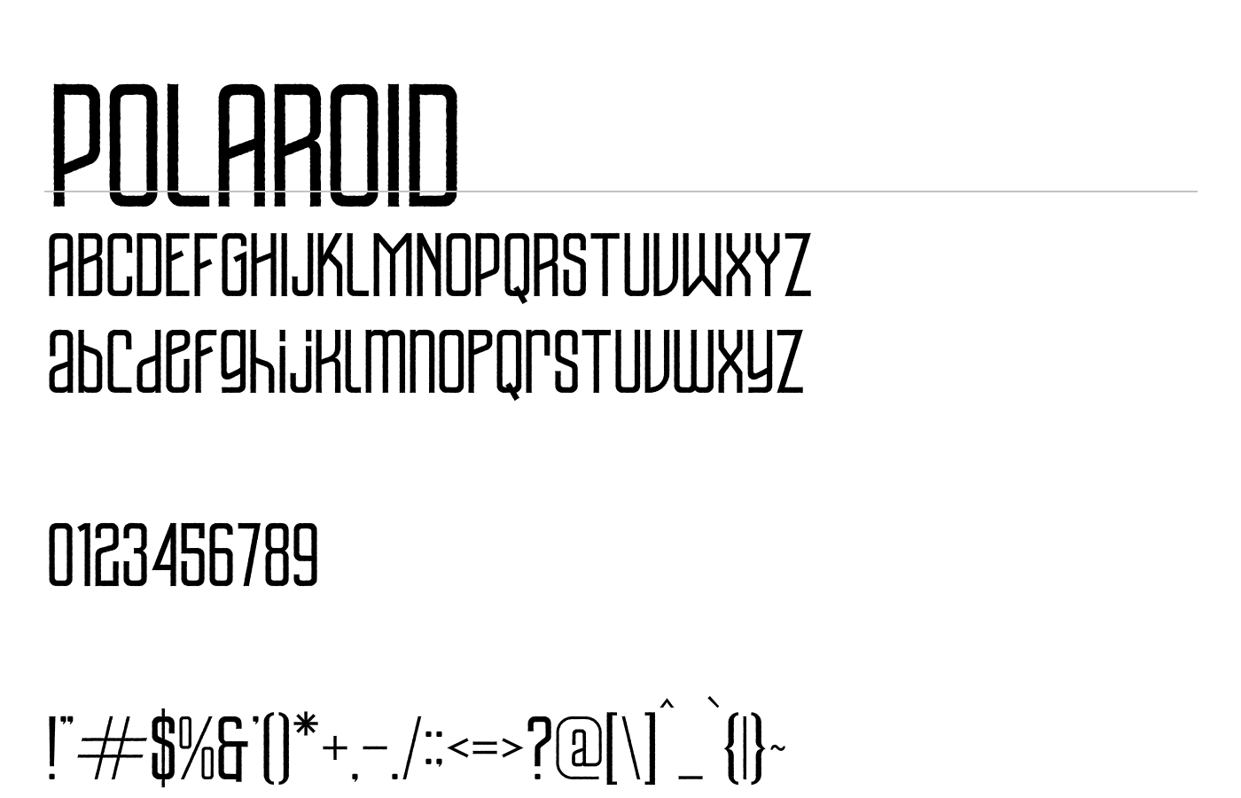 Polaroid Font preview