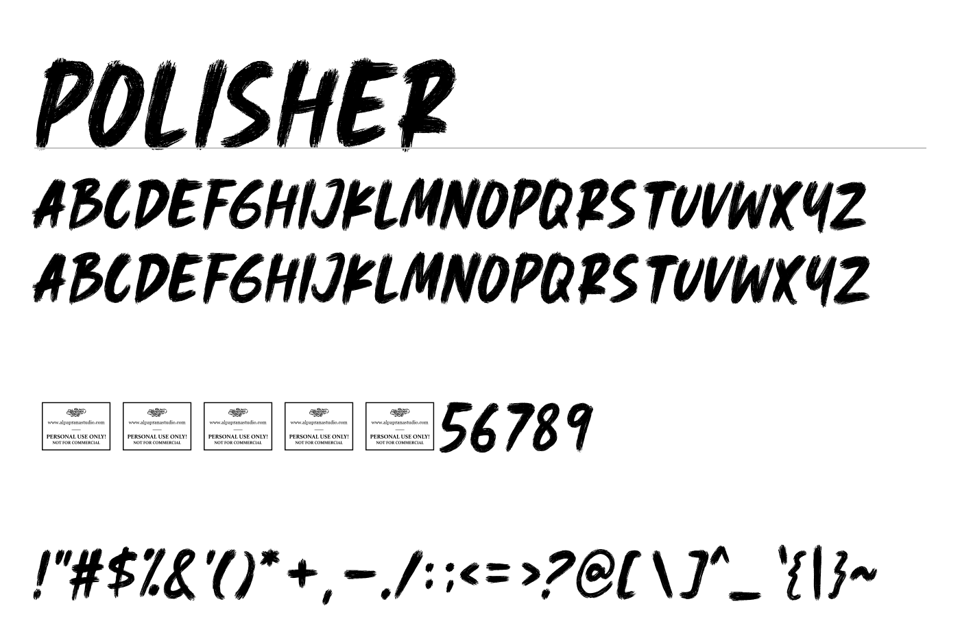 Polisher Font preview