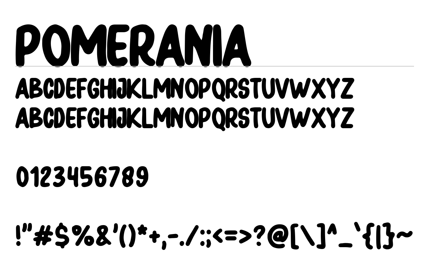 Pomerania Font preview
