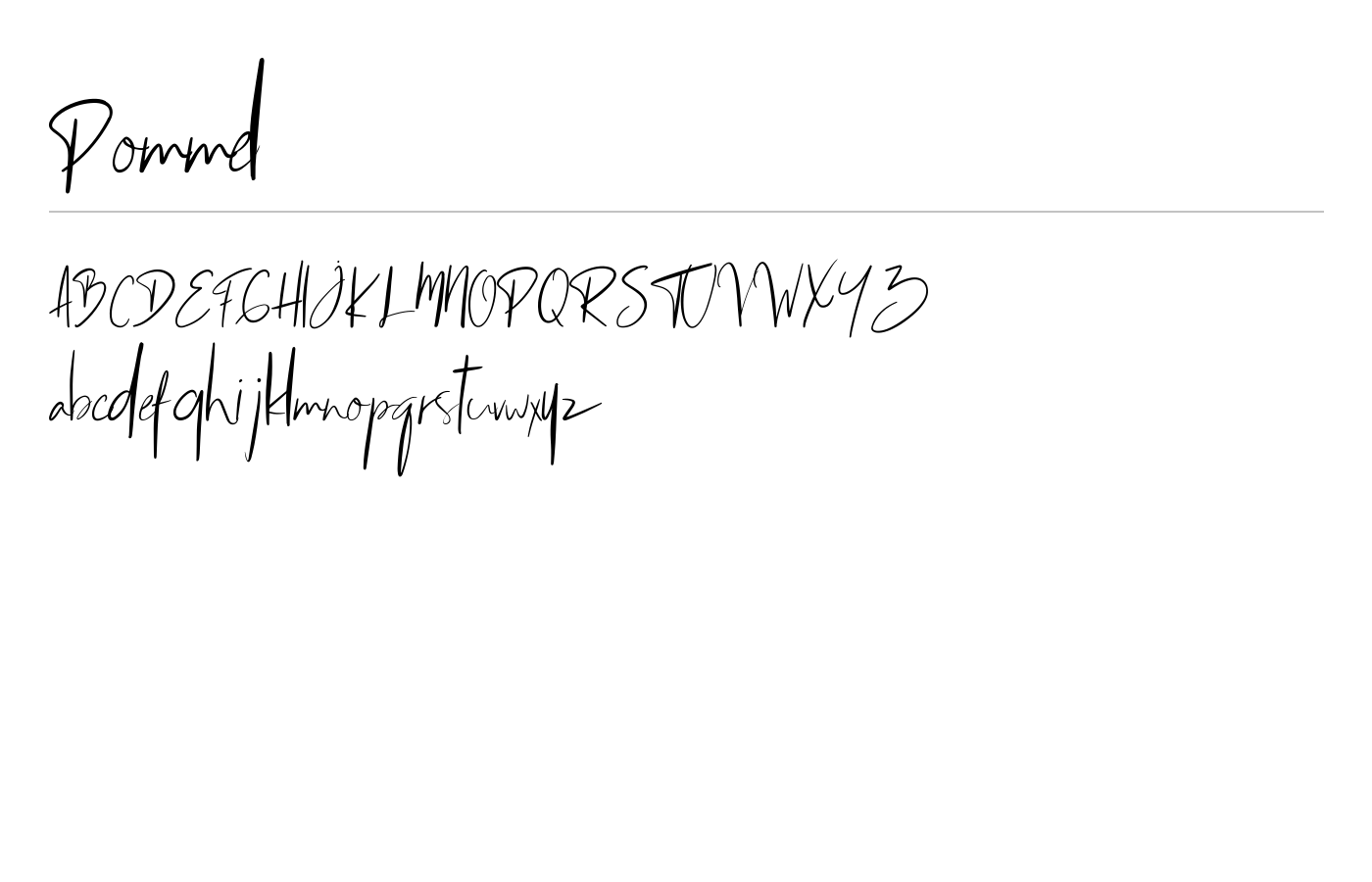 Pommel Font preview
