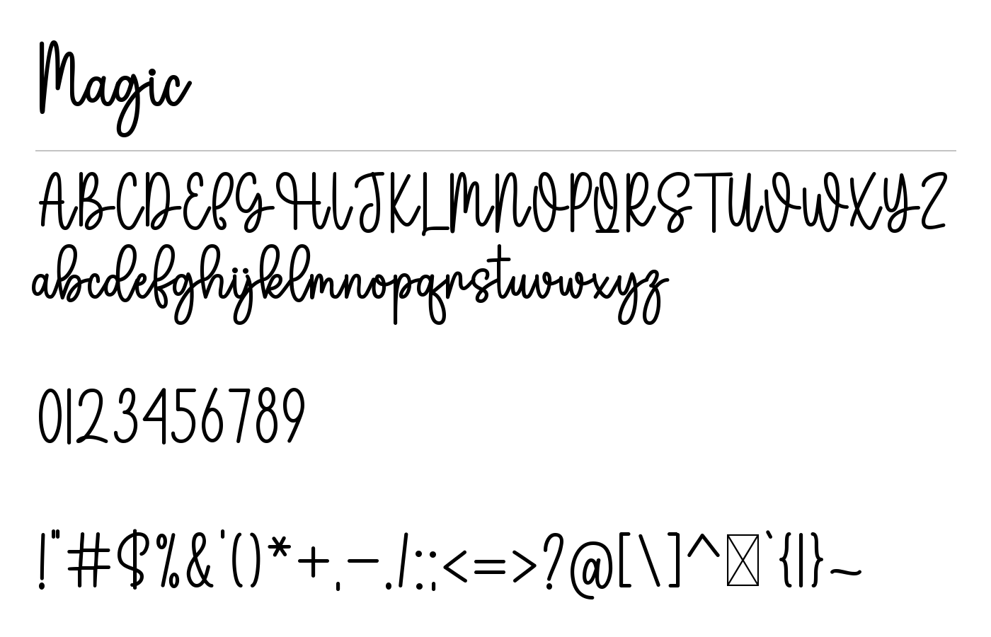 Popcorn Magic Font preview