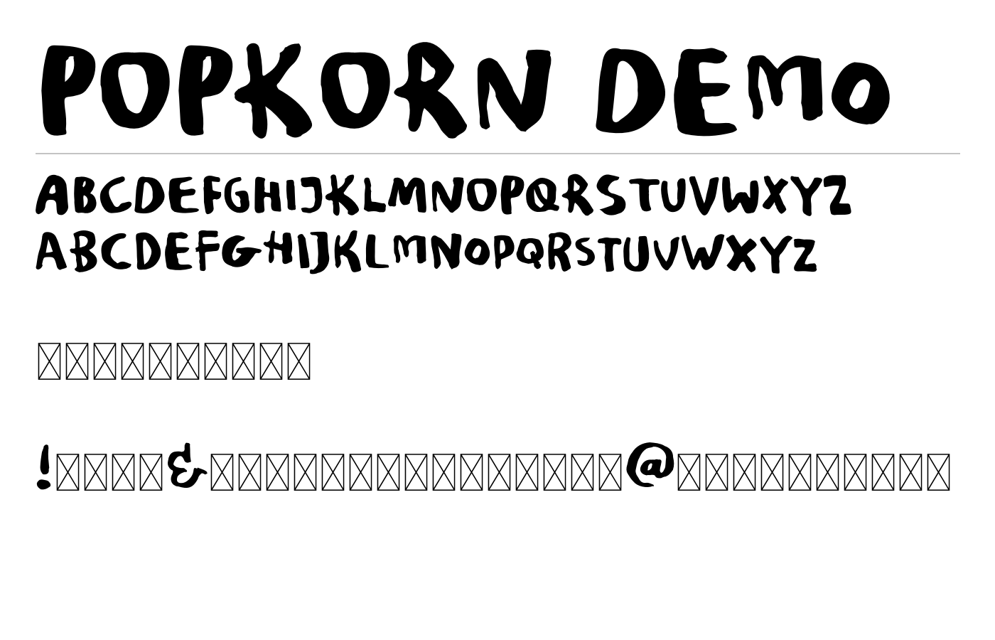 Popkorn Font preview