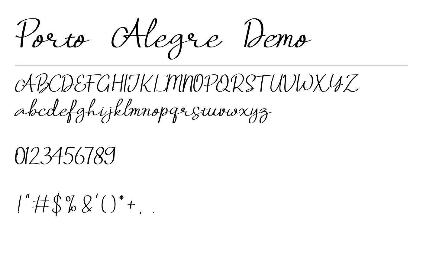 Porto Alegre Font preview