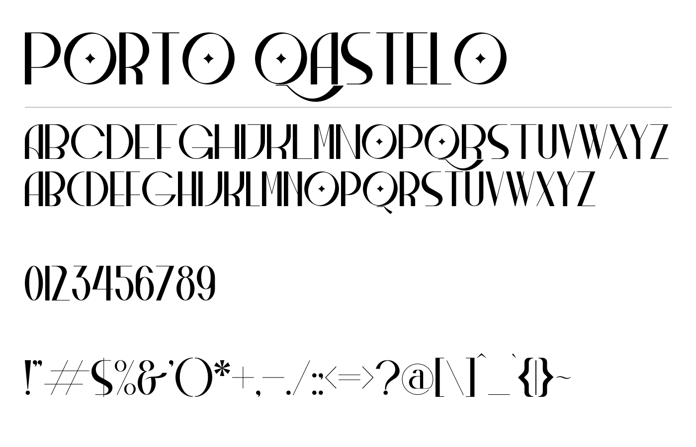 Porto Qastelo Font preview