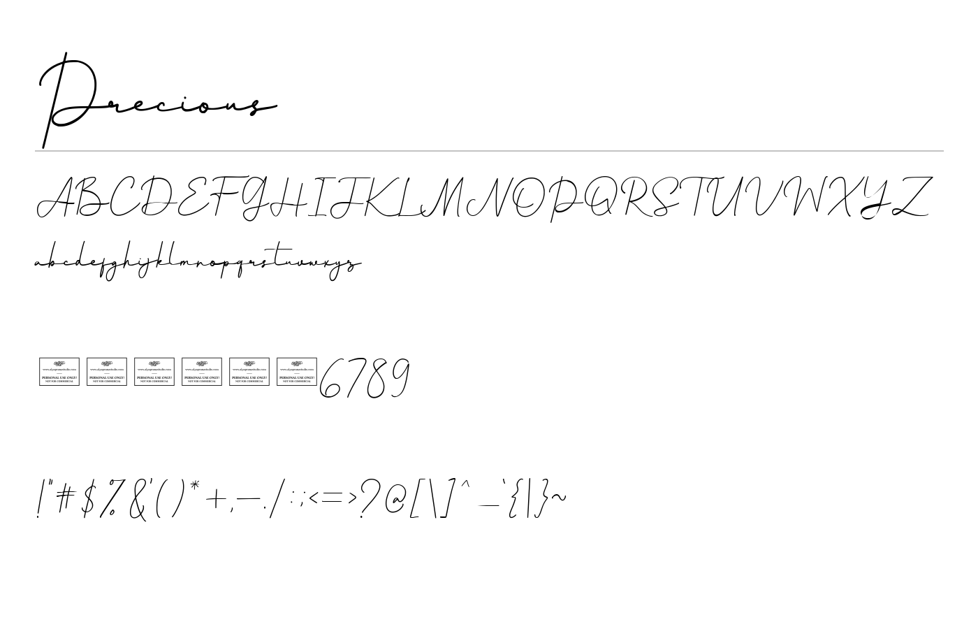 Precious Font preview