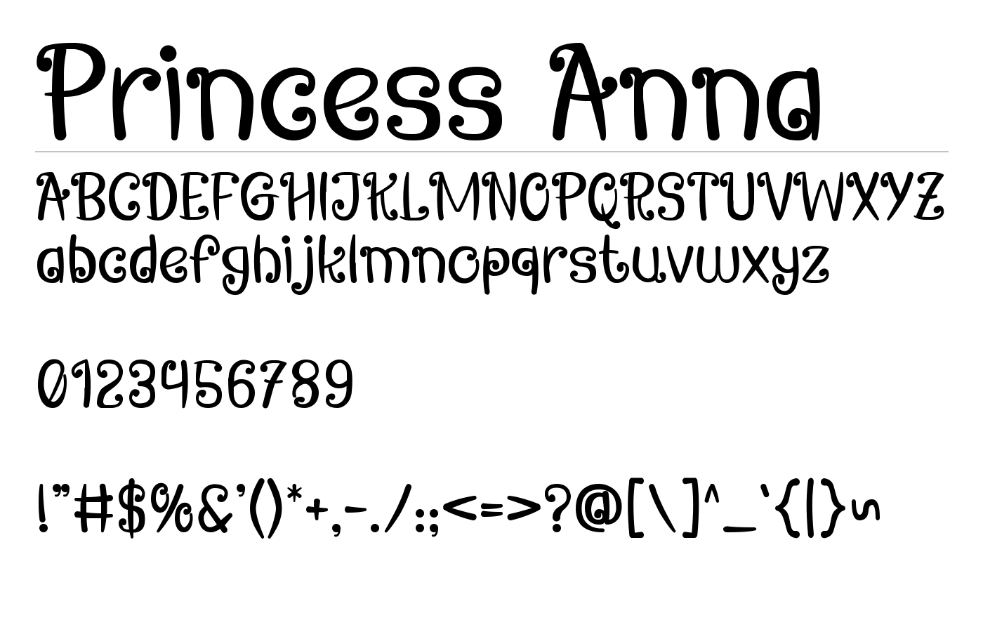 Princess Anna Font preview