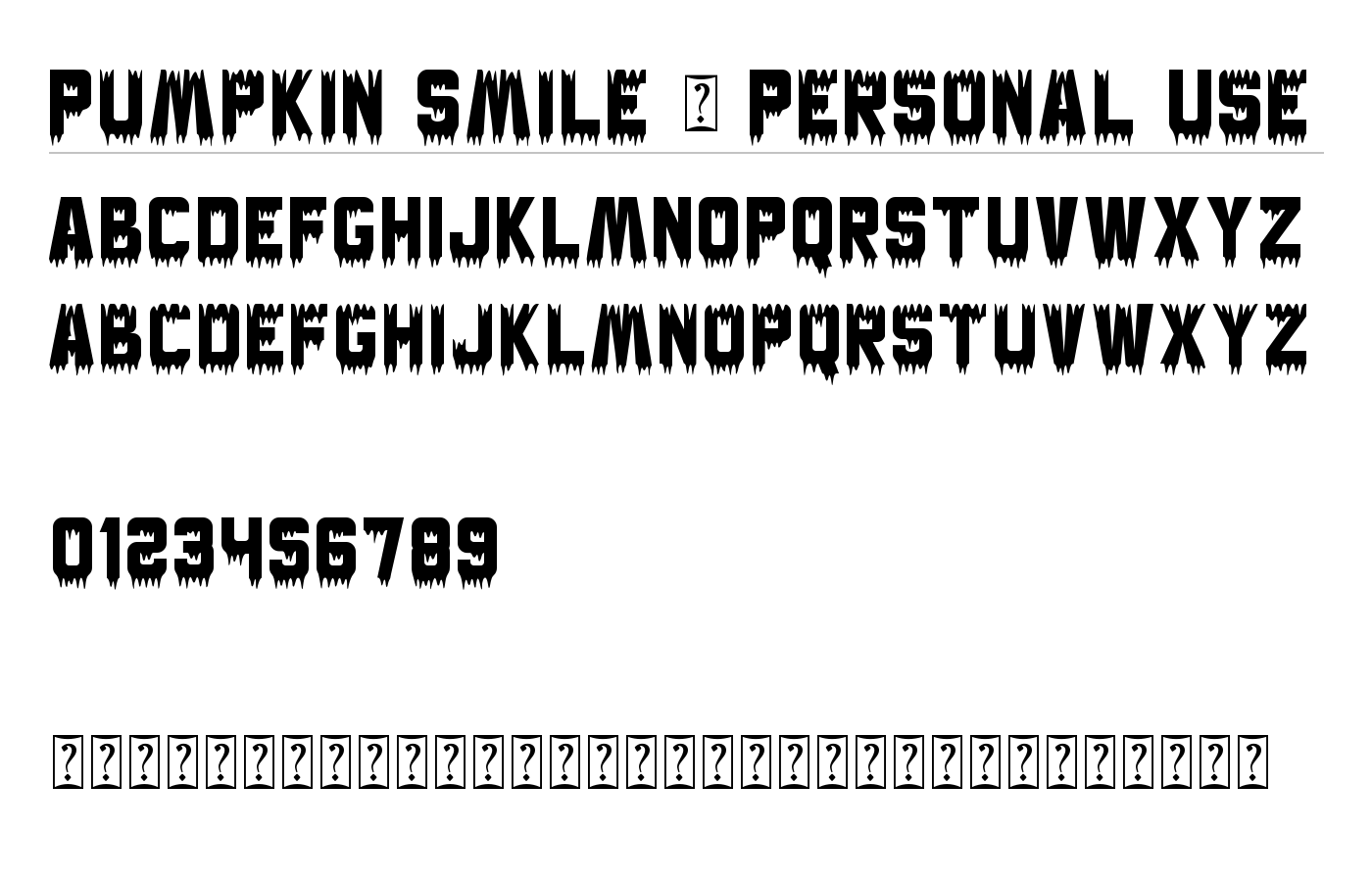 Pumpkin Smile Font preview