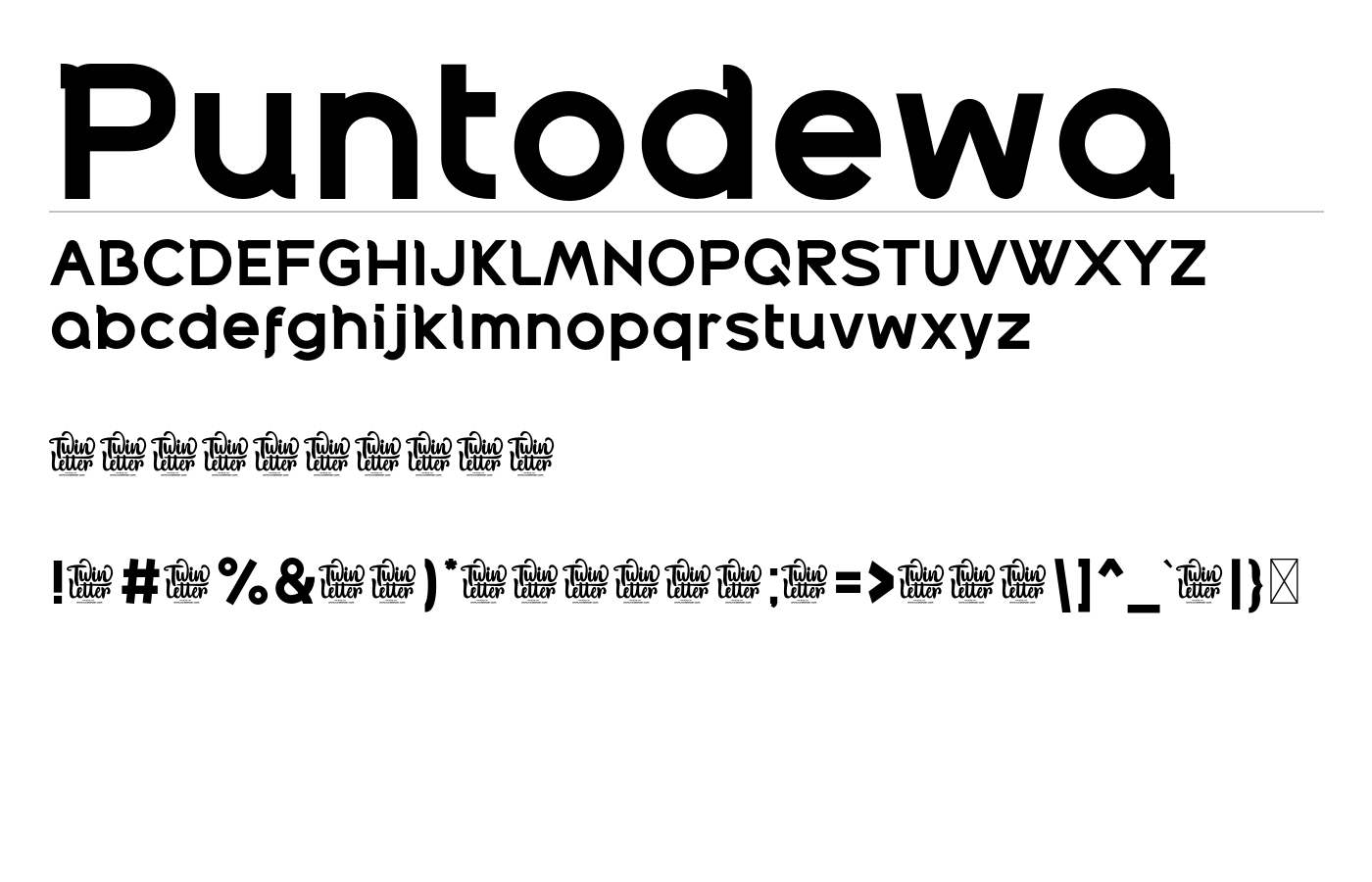 Puntodewa Font preview