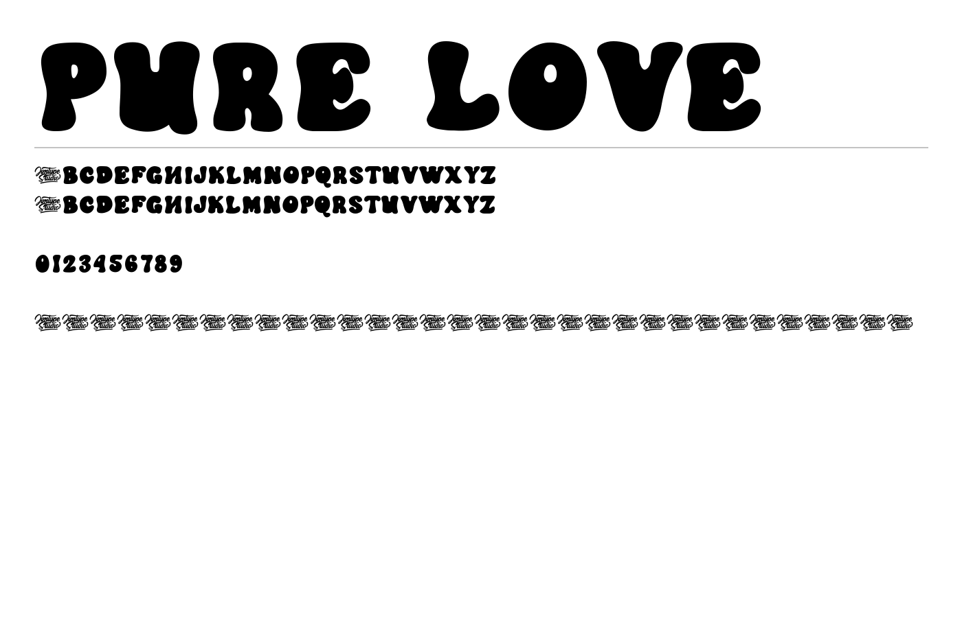 Pure Love Font preview