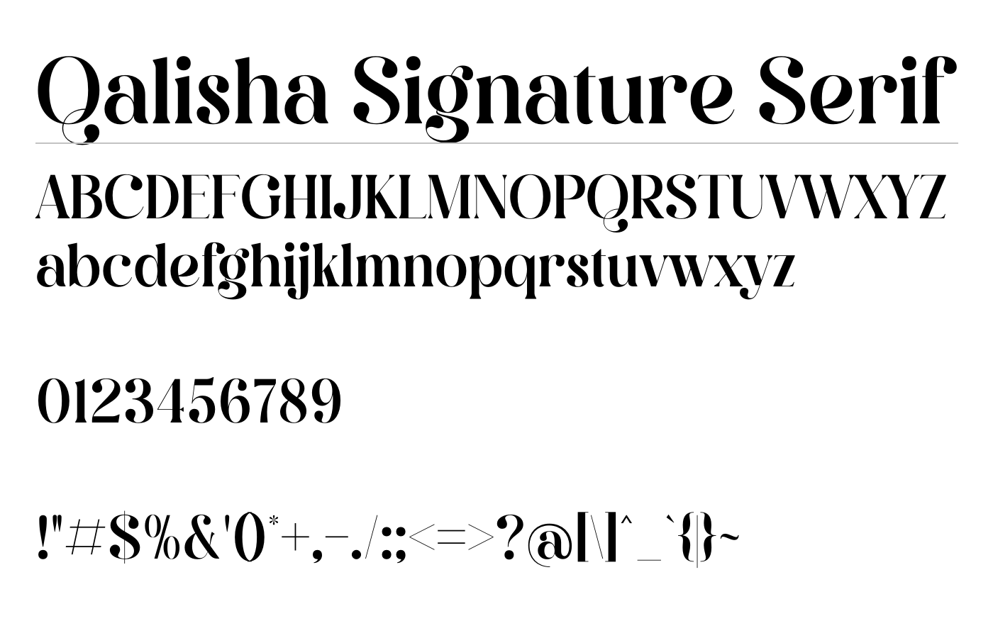 Qalisha Font preview
