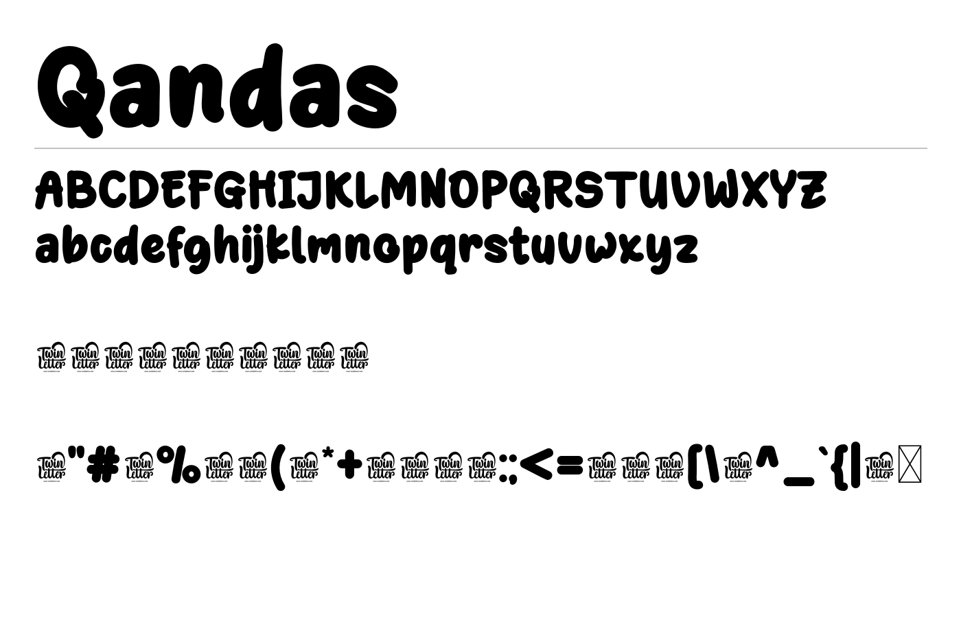 Qandas Font preview