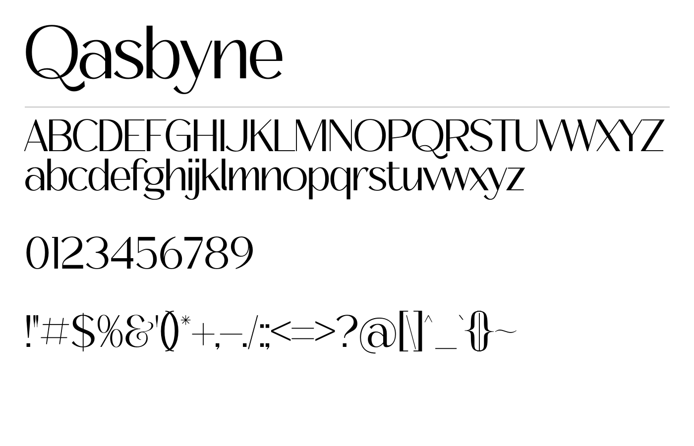 Qasbyne Font preview