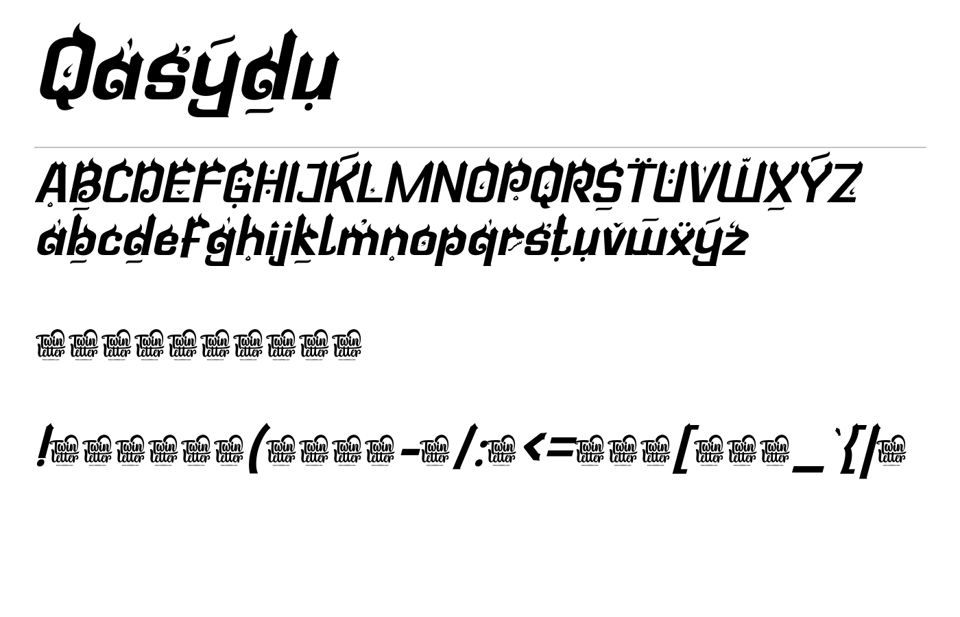 Qosydu Font preview
