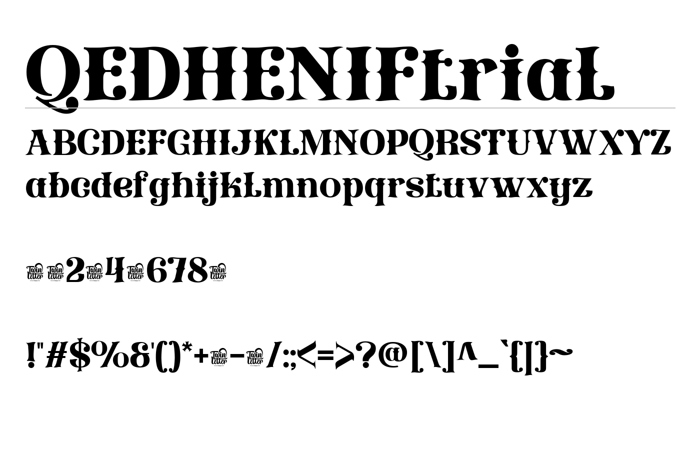 Qedhenif Font preview