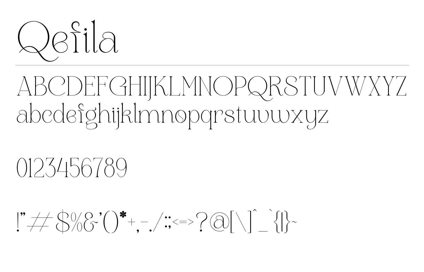Qefila Font preview