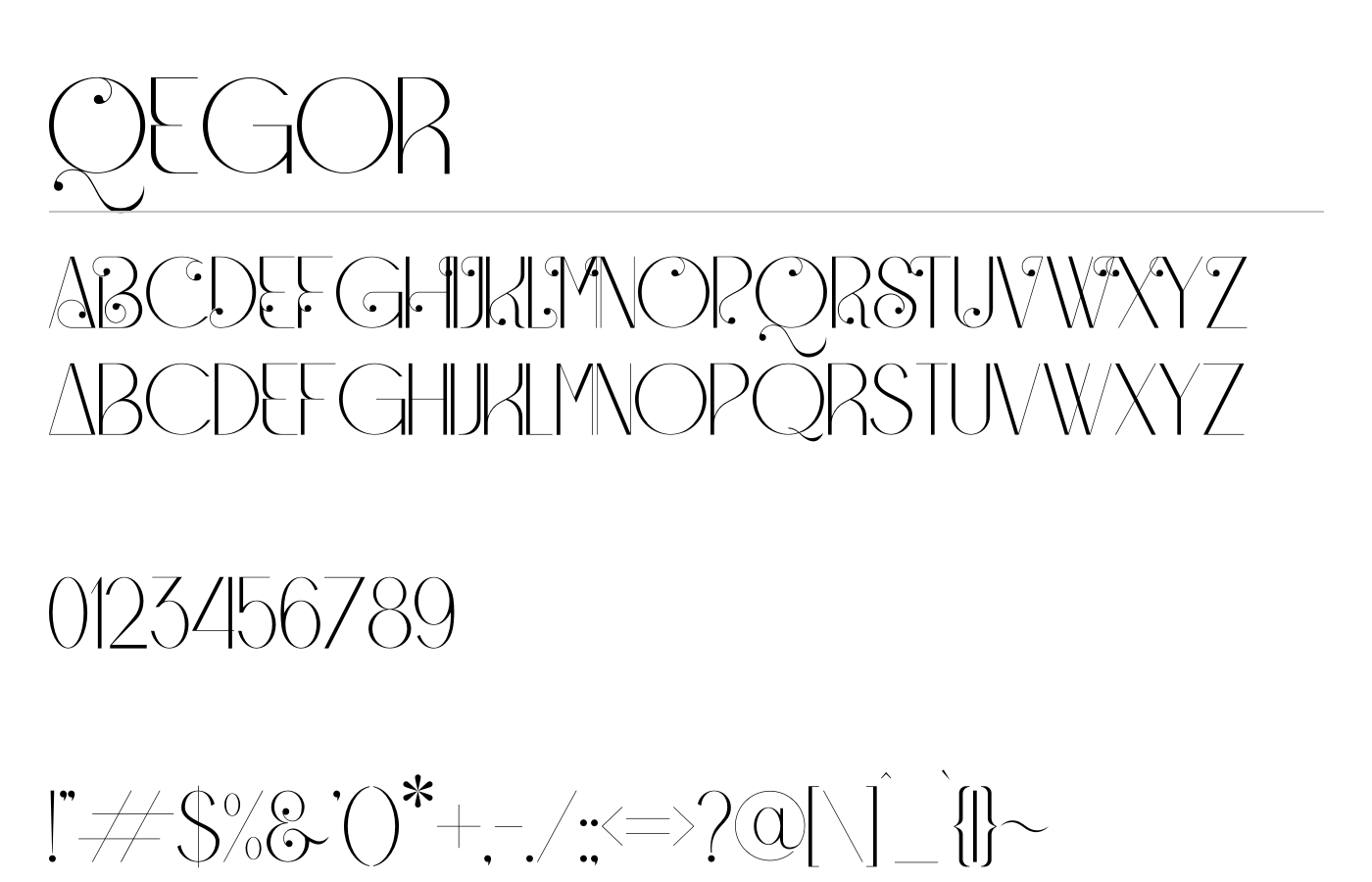 Qegor Font preview
