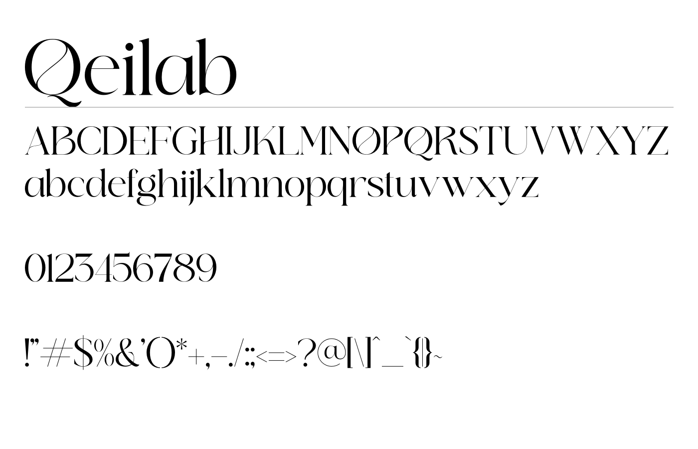 Qeilab Font preview