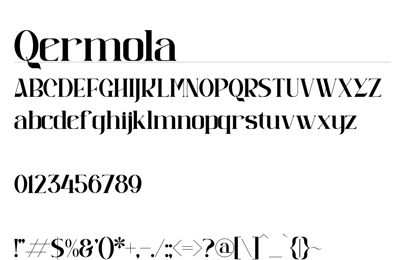 Qermola Font preview