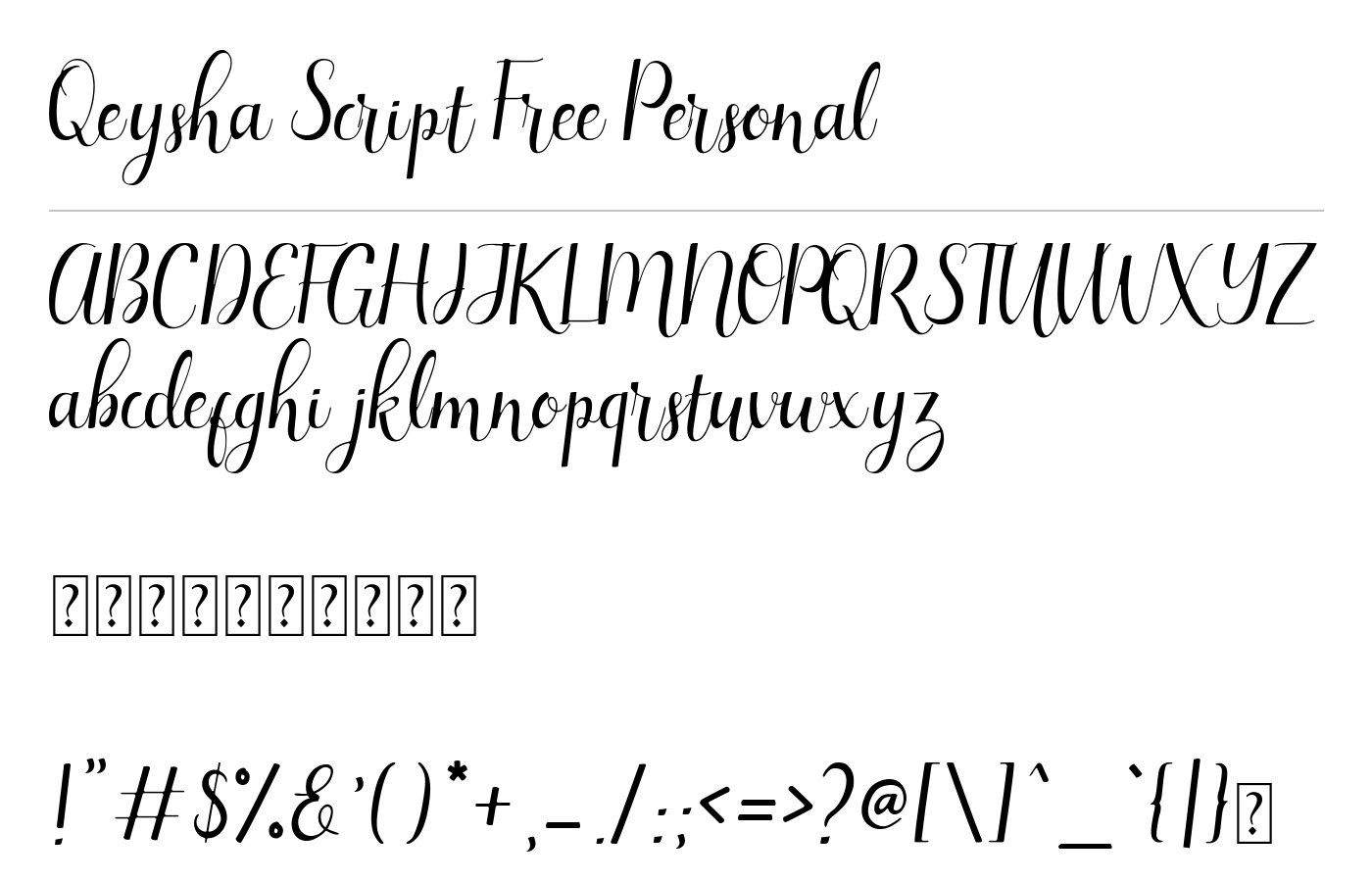 Qeysha Font preview