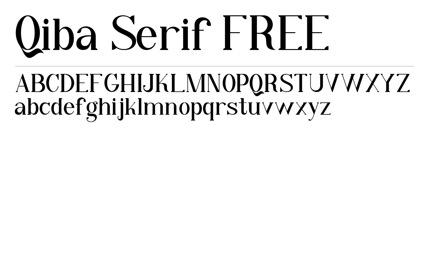 Qiba Simple Serif Font preview