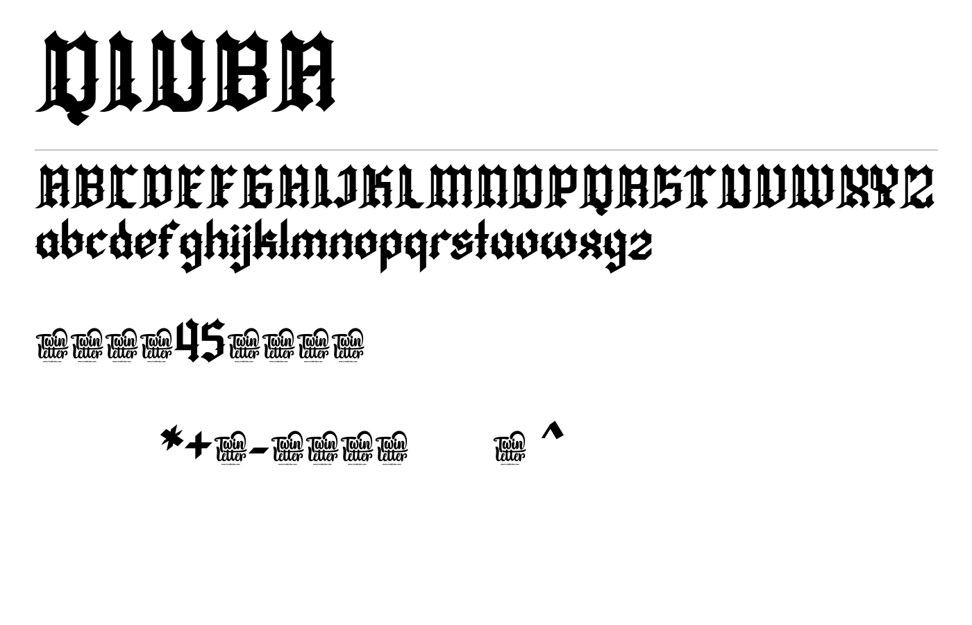 Qiuba Font preview