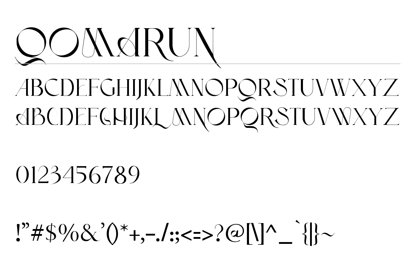 Qomarun Font preview