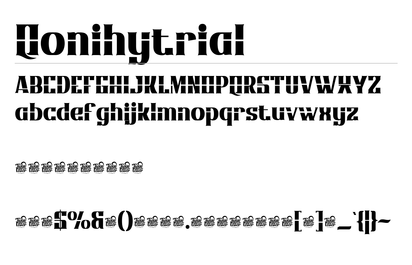Qonihy Font preview