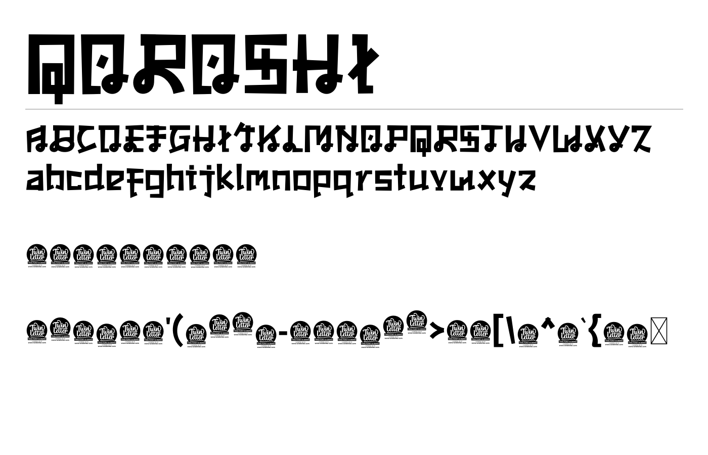 Qoroshi Font preview