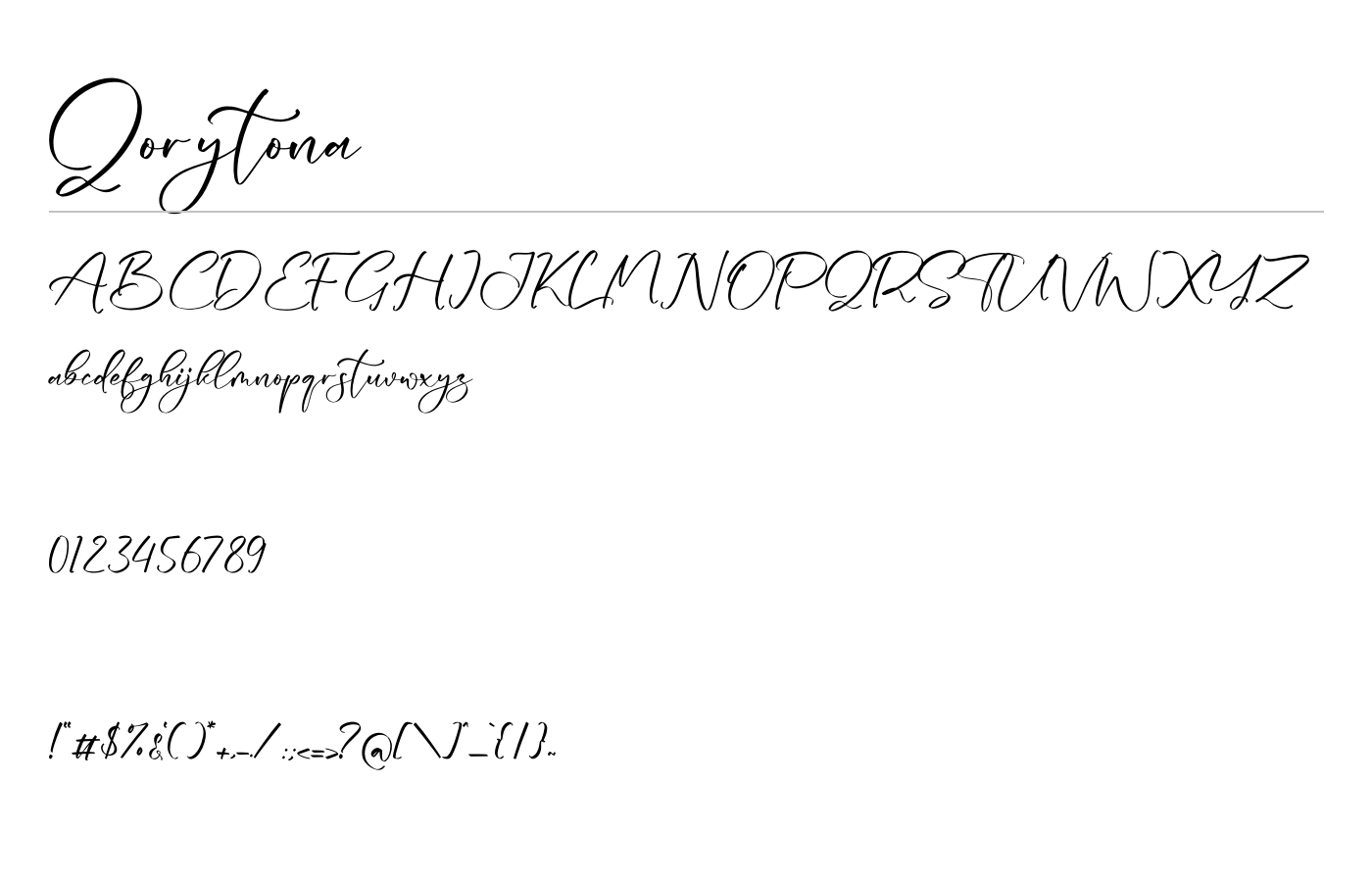 Qorytona Font preview
