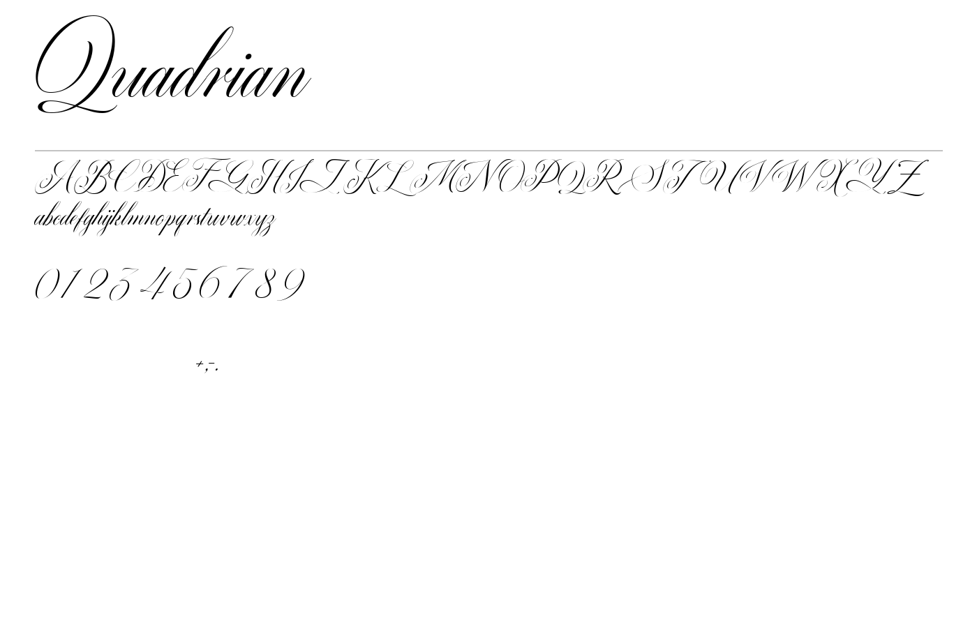Quadrian Font preview